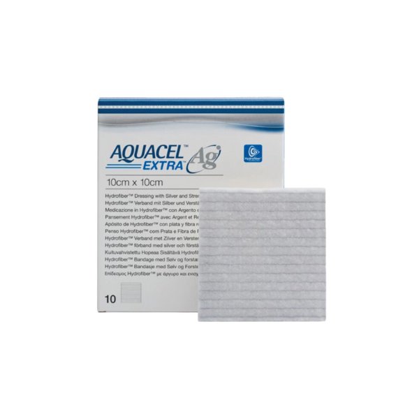 Aquacel Ag+ Extra Penso Esteril 10x10cm X10 x-Farmacia-Arade