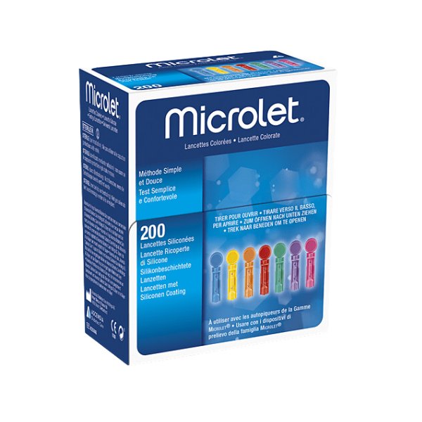 AscensiaMicrolet Lanceta Colorida X200-Farmacia-Arade