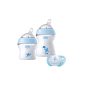 Chicco Conjunto Boy NaturalFeeling Biberão 150 ml com tetina + Biberão 250 ml com tetina + Physio Comfort Chupeta 00081311610000-Farmacia-Arade