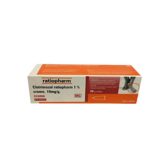 Clotrimazol Ratiopharm 1% MG, 10 mgg-50 g x 1 creme bisnaga-Farmacia-Arade