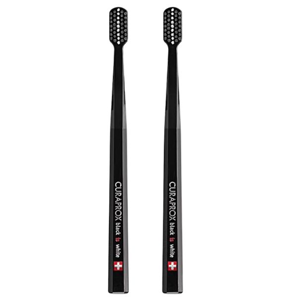 Curaprox Black-is-White-Kit-Duo-Escova-Dentes-Preta-Farmacia-Arade
