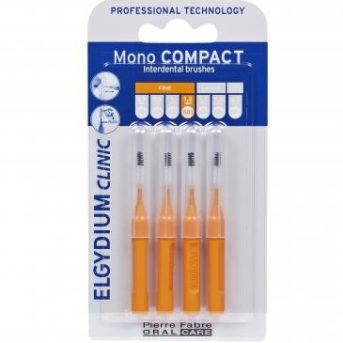Elgydium Clinic Escovilhões Mono Compact Laranja 4 unidades