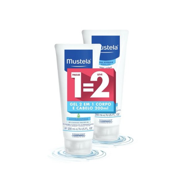 Mustela Bebé Duo Champô 2 em 1 Cabelo Corpo 2 x 200 ml-Farmacia-Arade