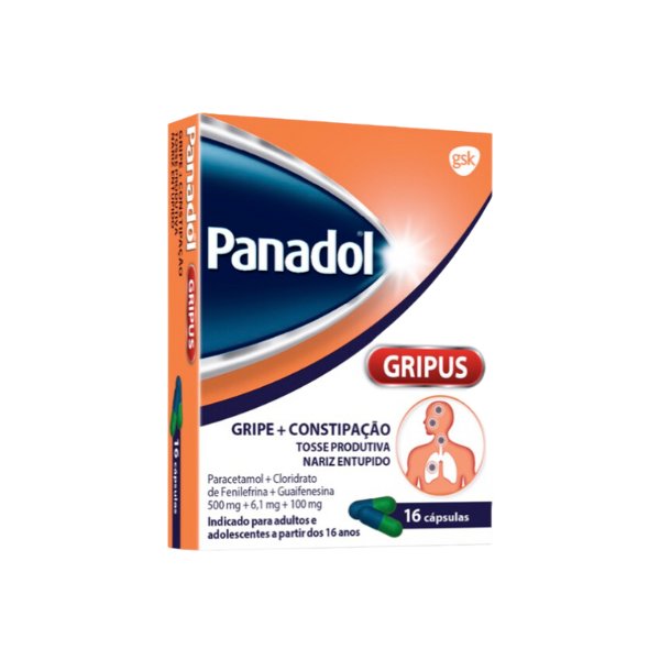 Panadol Gripus, 5006,1100 mg x 16 cáps-Farmacia-Arade