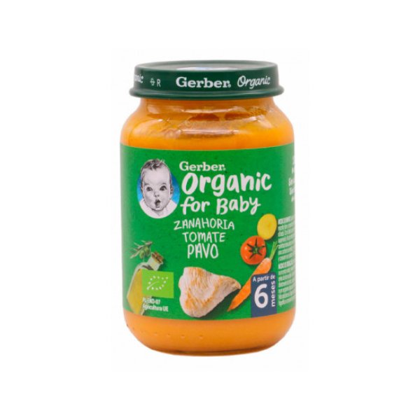 Gerber Bio CenouraTomatePeru 190G 6M+-Farmacia-Arade