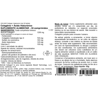 Solgar Ácido Hialurônico 30 comprimidos-Farmacia-Arade