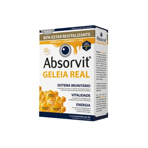 Absorvit Geleia Real Comprimidos X30-Farmacia-Arade Absorvit Geleia Real Comprimidos X30-Farmacia-Arade