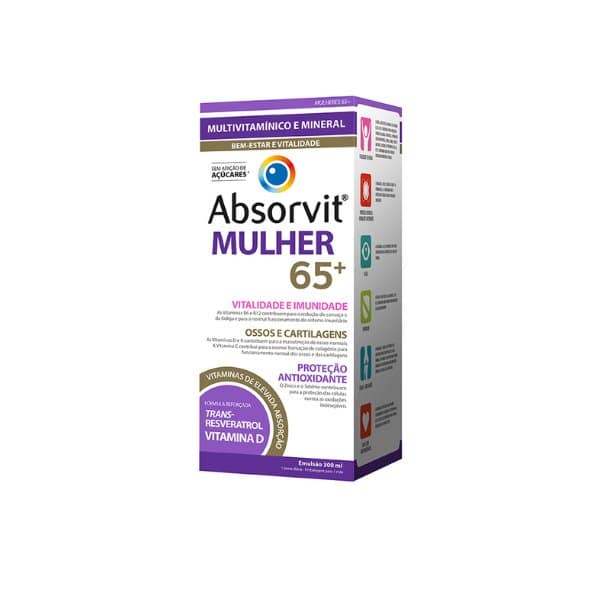 Absorvit Mulher 65+ Emul 300Ml-Farmacia-Arade Absorvit Mulher 65+ Emul 300Ml-Farmacia-Arade