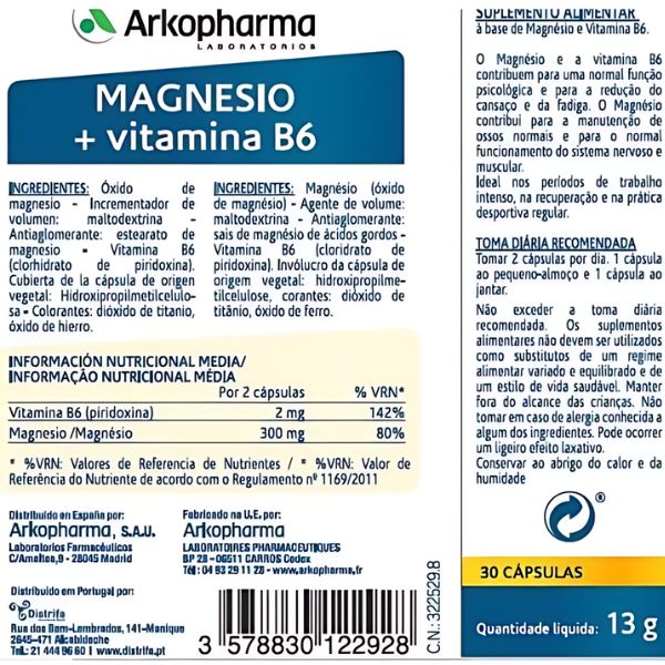 Arkomag-Magnesio-B6-30-Capsulas-VRM-Farmacia-Arade