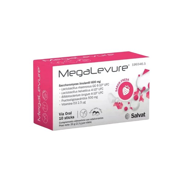 Megalevure Stick Po Morango X 10-Farmacia-Arade