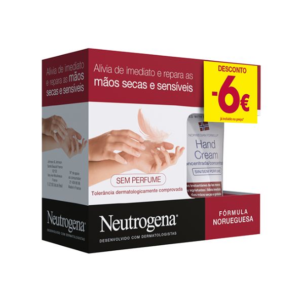 Neutrogena Mãos Cr Cc SPerf 50mlX2 -6€-Farmacia-Arade