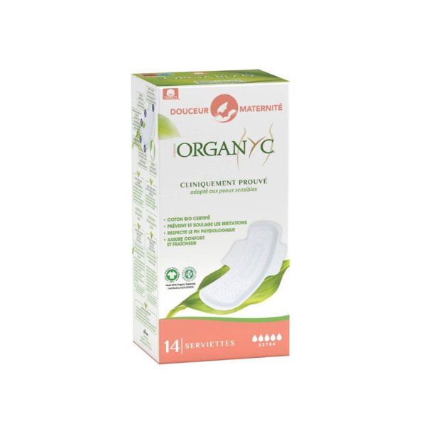 Organyc Pensos Higienicos Pós-Parto Extra X14-Farmacia-Arade Organyc Pensos Higienicos Pós-Parto Extra X14-Farmacia-Arade