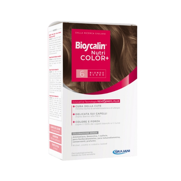 Bioscalin Nutri Color+ Permanente 6.Louro Escuro-Farmacia-Arade
