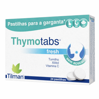 Thymotabs Fresh Pastilhas para a garganta 24 unidades