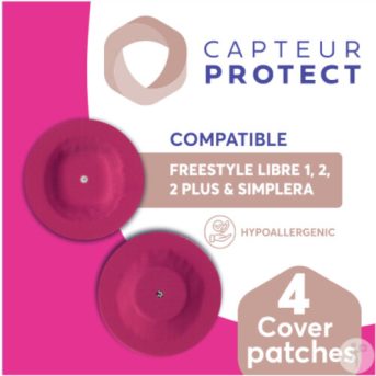 Capteur Protect Cover FLibre Adesivo Rosa X4